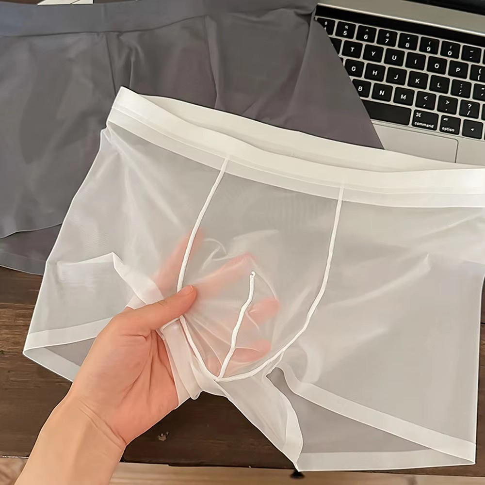 Boxer Shorts Modal - Men Sexy Transparent Boxers Summer Thin