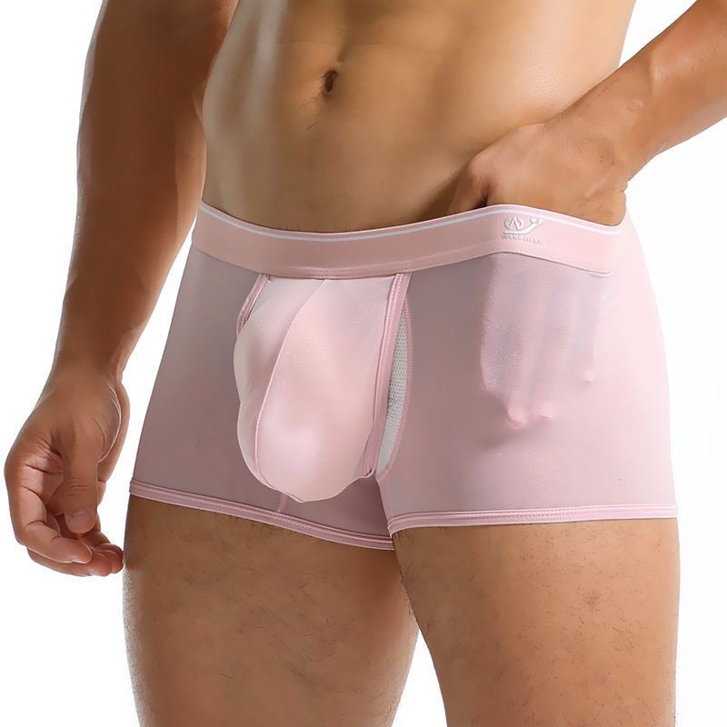 Boxer Shorts Modal - Ice Silk Pants Mens Open Fly
