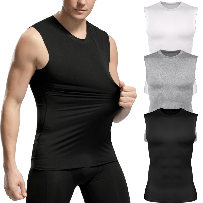 Base Layer Top - Compression Shirts Men sleeveless Tank Top