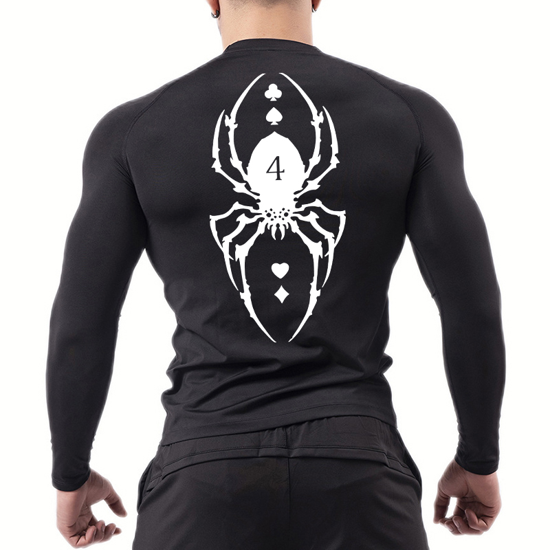 Spider Print Compression Shirt - Base Layer Top 评论和价格