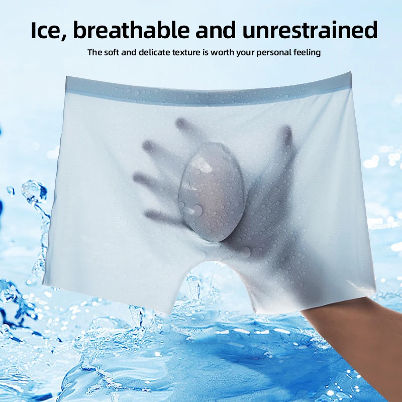 4Pcs/Lot Men Summer Ice Silk B - Multi Pack Underwear 评论和价格