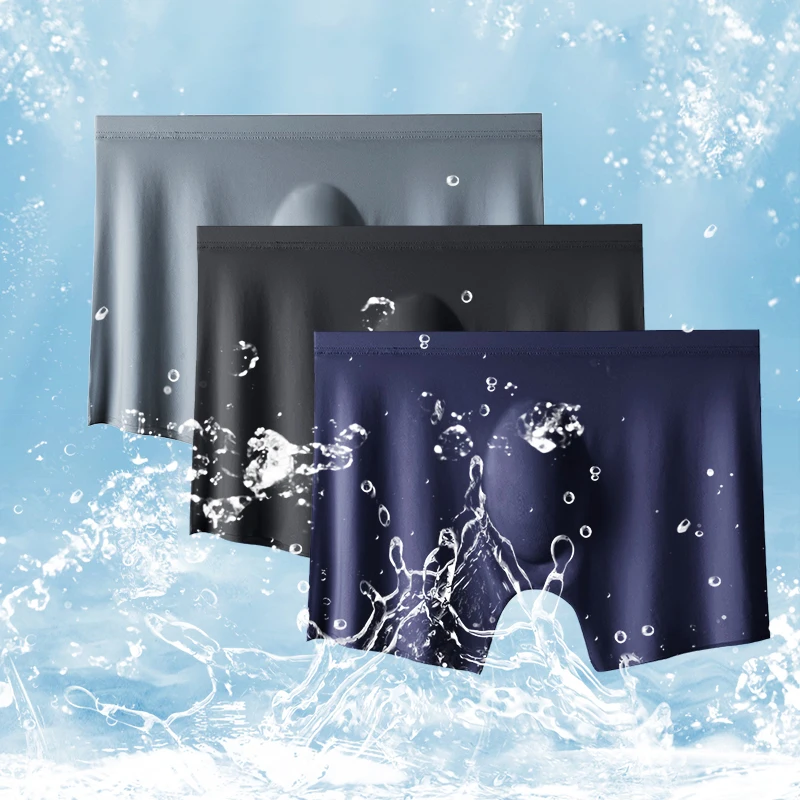 4Pcs/Lot Men Summer Ice Silk B - Multi Pack Underwear 评论和价格