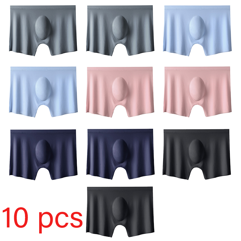 10 Pcs/Lot Men's Summer Ice Si - Multi Pack Underwear 评论和价格