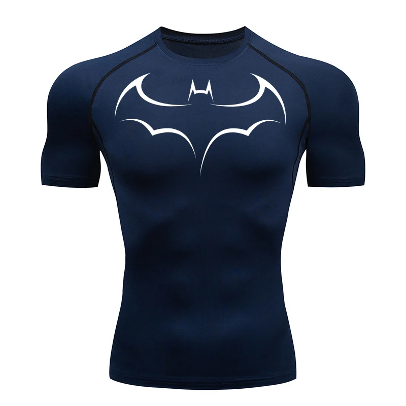 Bat Printed Men's Tight T-Shir - T Shirt Tight Fit 评论和价格