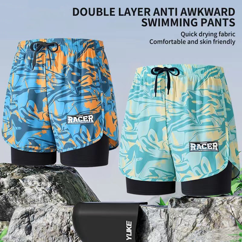 Swimming Trunks Adult Double L - Trunk Breathable Men 评论和价格