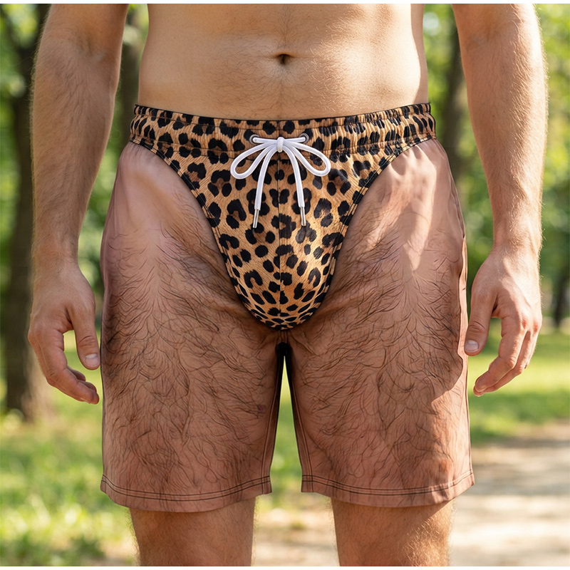 3D Print Hairy Legs Leopard Pr - Boxer Shorts Modal 评论和价格