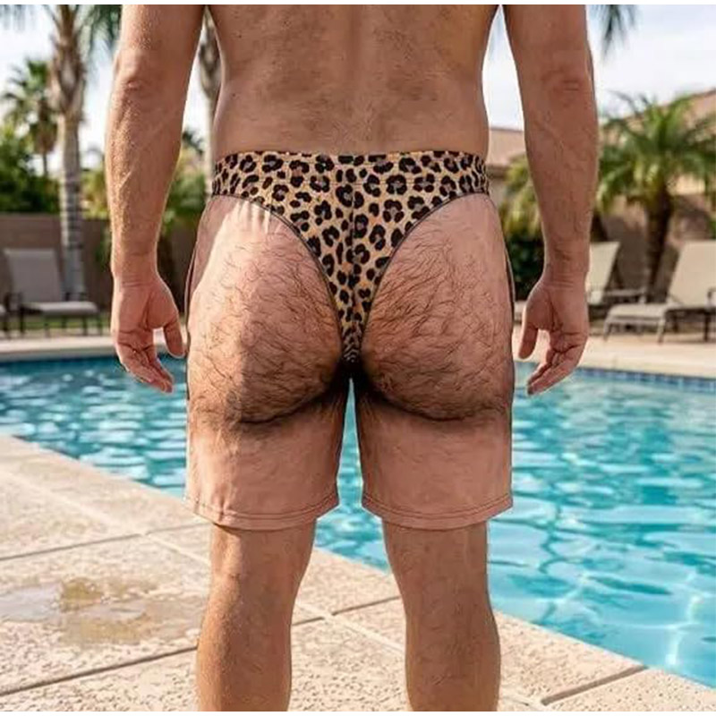 3D Print Hairy Legs Leopard Pr - Boxer Shorts Modal 评论和价格