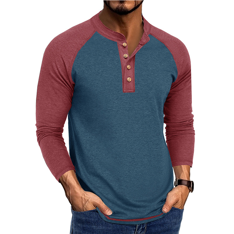 Men's New Long Sleeve Henley S - Base Layer Top 评论和价格