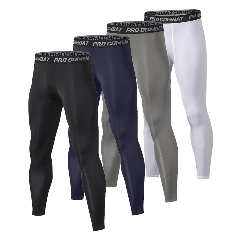1 Pcs Men's Solid Color Compre - Compression Long Pant 评论和价格