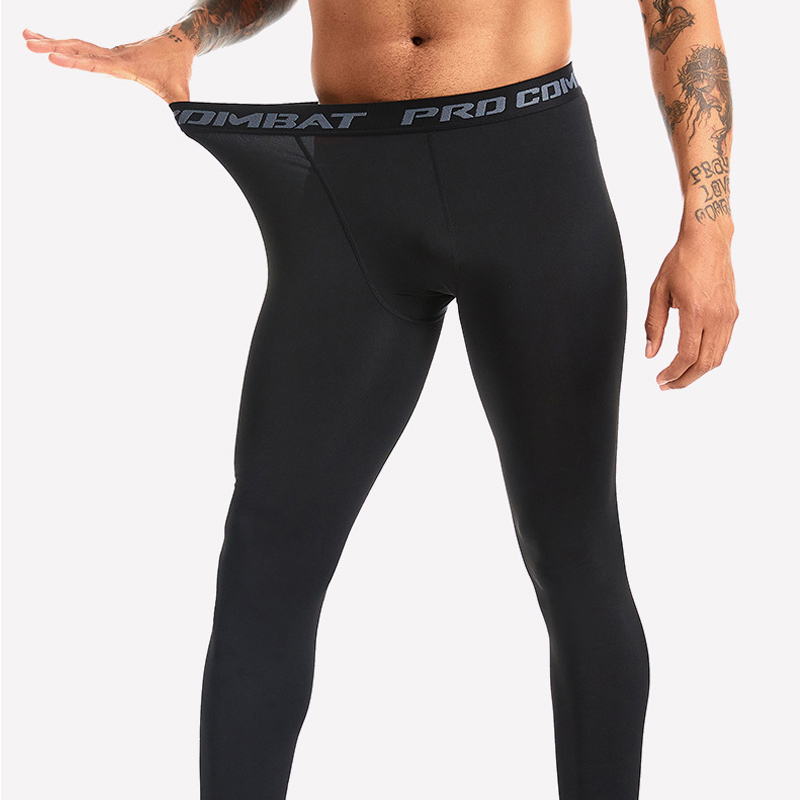 1 Pcs Men's Solid Color Compre - Compression Long Pant 评论和价格