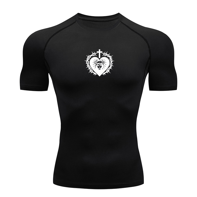 Stylish Graphic Athletic Quick - Base Layer Top 评论和价格