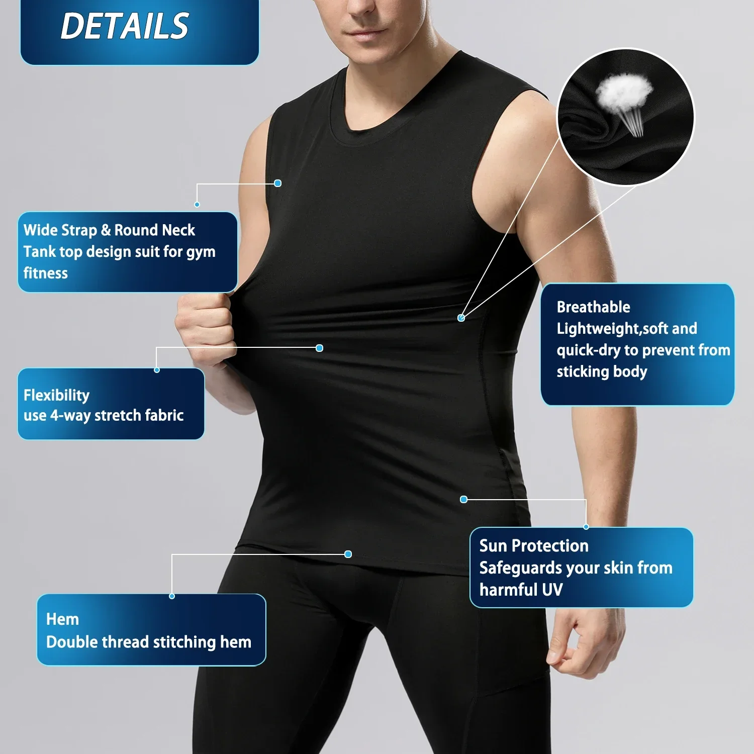Compression Shirts Men sleevel - Base Layer Top 评论和价格