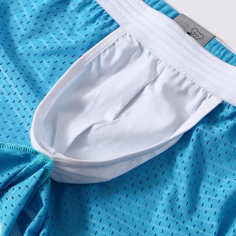 Men Mesh Lounge Shorts Vintage - Mesh Sport Boxer 评论和价格