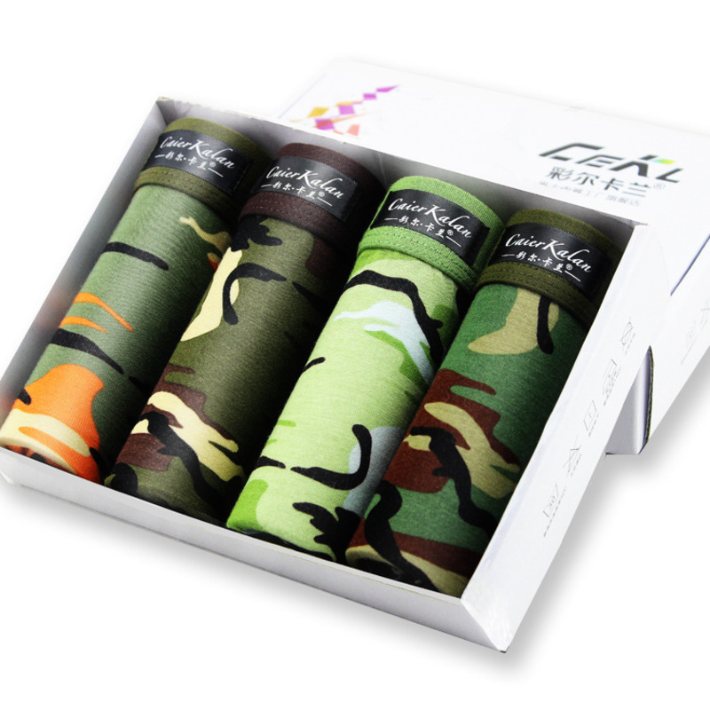 4pcs/lot Camouflage Boxer Men  - Boxer Shorts Modal 评论和价格