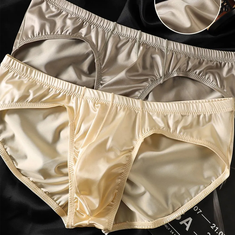 4pcs Mens Briefs Shinny Satin  - Pouch Boxer Pouch 评论和价格