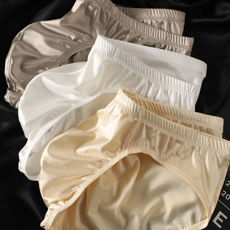 4pcs Mens Briefs Shinny Satin  - Pouch Boxer Pouch 评论和价格