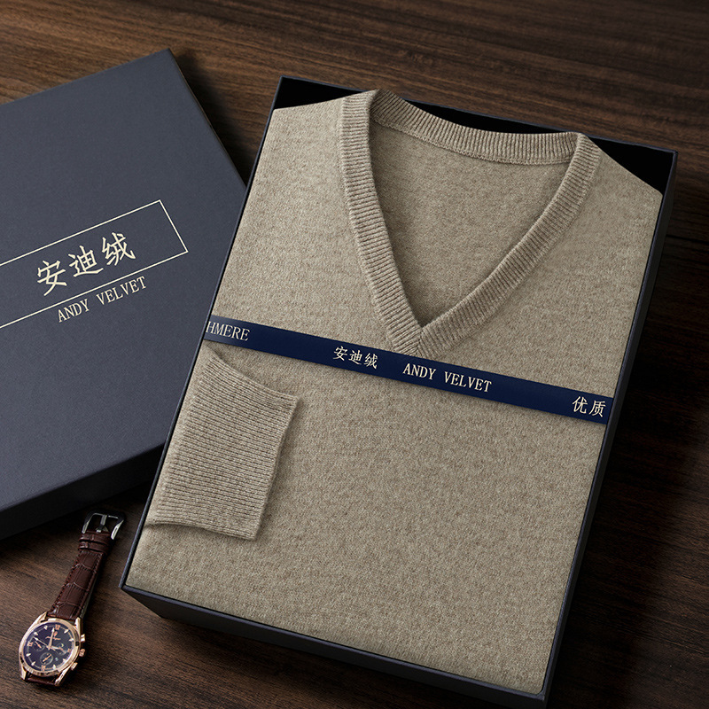 Men Cashmere Pullover V-Neck S - Thermal Long John 评论和价格